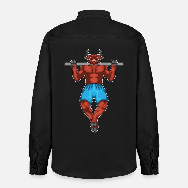 Taurus Bodybuilder Pull-Ups Musculation - Chemise unisexe coupe décontractée bio Stanley/Stella - noir délavé