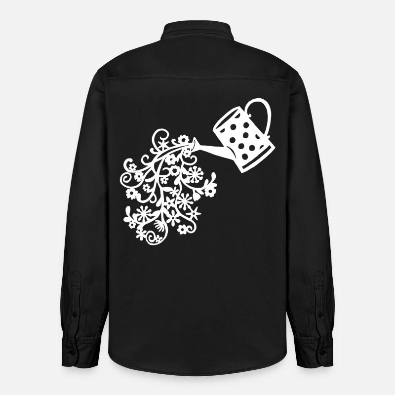 Le retour du printemps (blanc) - Chemise unisexe coupe décontractée bio Stanley/Stella - noir délavé