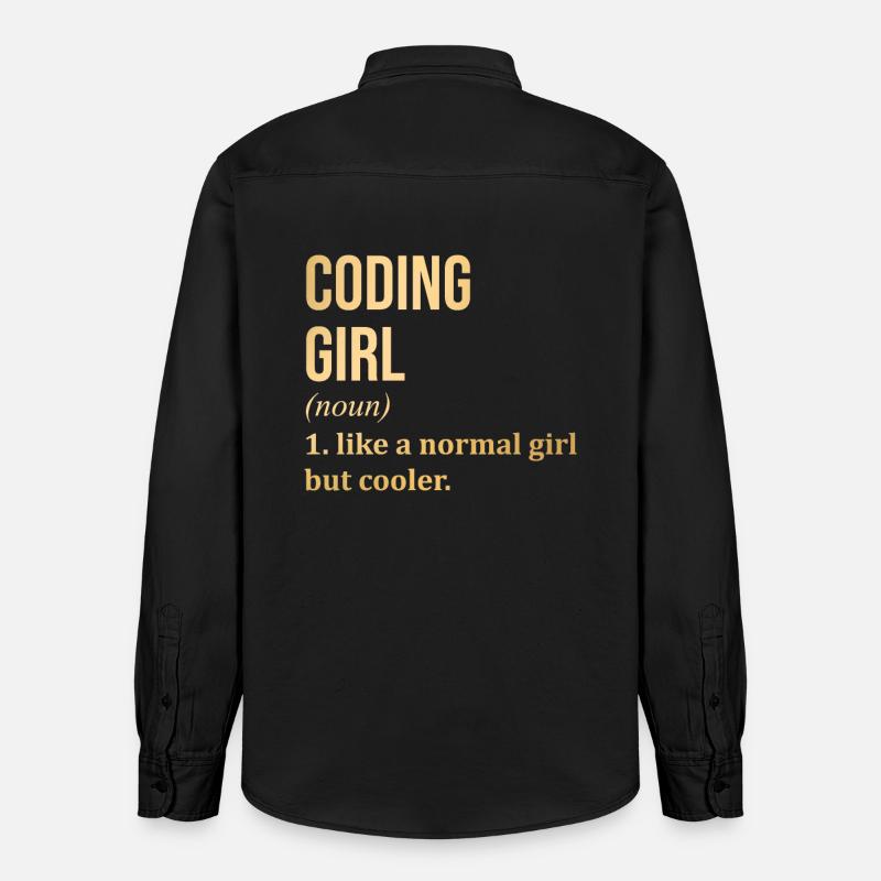 codage - Chemise unisexe coupe décontractée bio Stanley/Stella - noir délavé