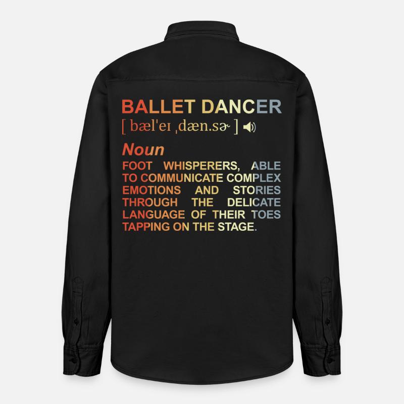 Danseuse de ballet Explication des termes - Chemise unisexe coupe décontractée bio Stanley/Stella - noir délavé