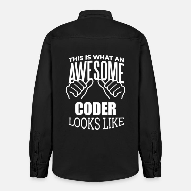 codeur - Chemise unisexe coupe décontractée bio Stanley/Stella - noir délavé