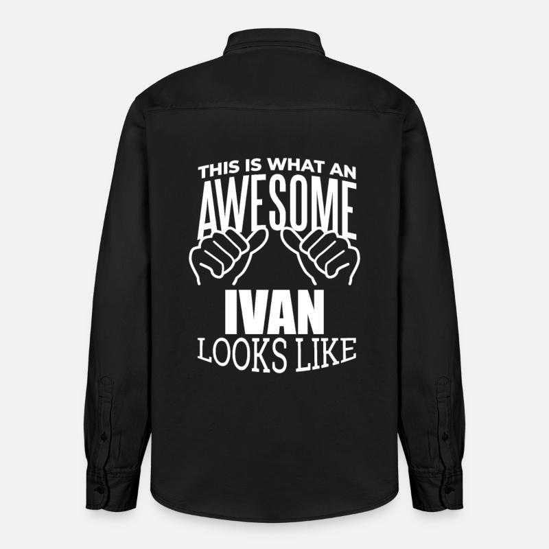 Ivan - Chemise unisexe coupe décontractée bio Stanley/Stella - noir délavé
