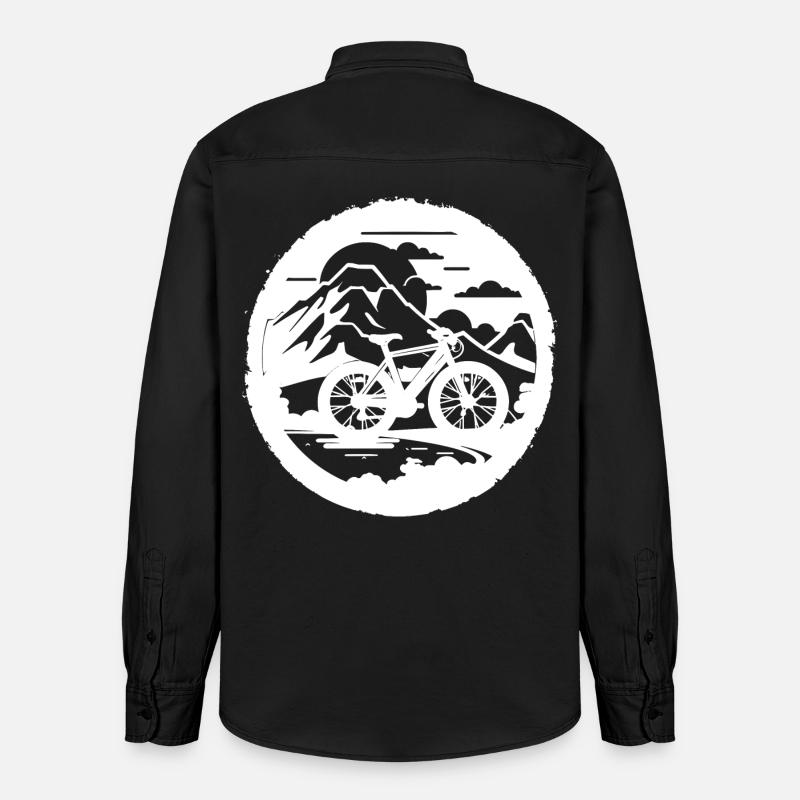 Graphiques de VTT - Chemise unisexe coupe décontractée bio Stanley/Stella - noir délavé