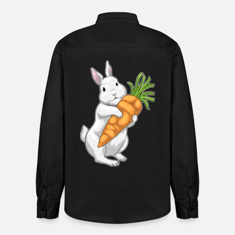 Lapin Carotte - Chemise unisexe coupe décontractée bio Stanley/Stella - noir délavé