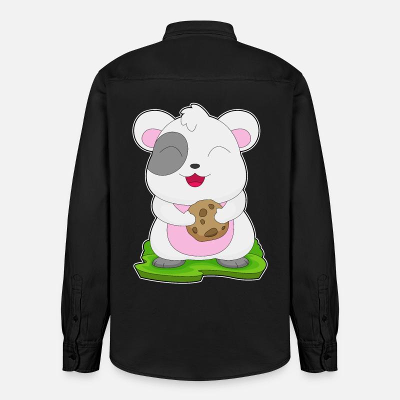 Biscuit hamster - Chemise unisexe coupe décontractée bio Stanley/Stella - noir délavé