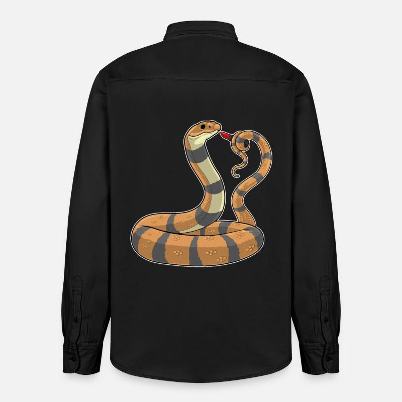 Rouge à lèvres serpent - Chemise unisexe coupe décontractée bio Stanley/Stella - noir délavé