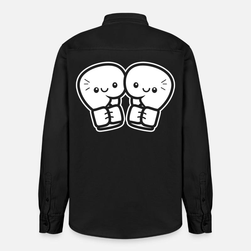 Gants de boxe drôles - Chemise unisexe coupe décontractée bio Stanley/Stella - noir délavé
