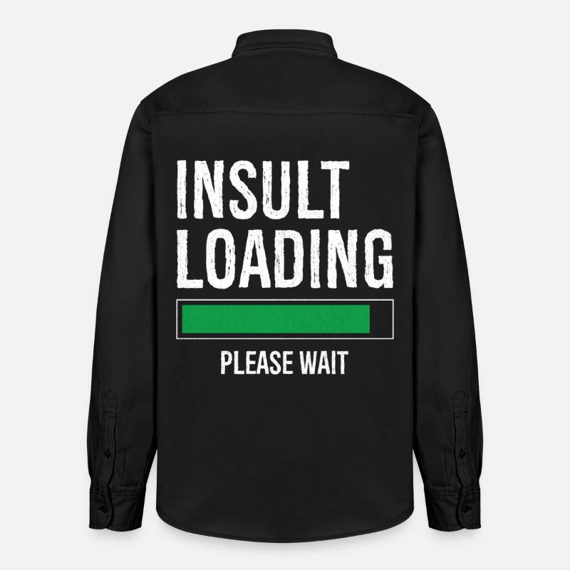 insult loading please wait - Chemise unisexe coupe décontractée bio Stanley/Stella - noir délavé