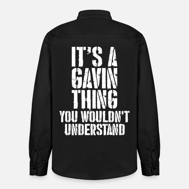 C’est un truc de gavin - Chemise unisexe coupe décontractée bio Stanley/Stella - noir délavé