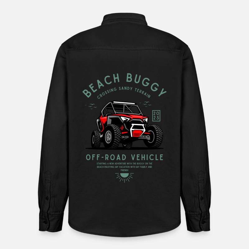 Buggy plage buggy dune véhicule tout-terrain - Chemise unisexe coupe décontractée bio Stanley/Stella - noir délavé