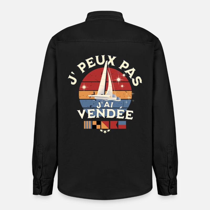J'peux pas j'ai Vendée Glb - Chemise unisexe coupe décontractée bio Stanley/Stella - noir délavé