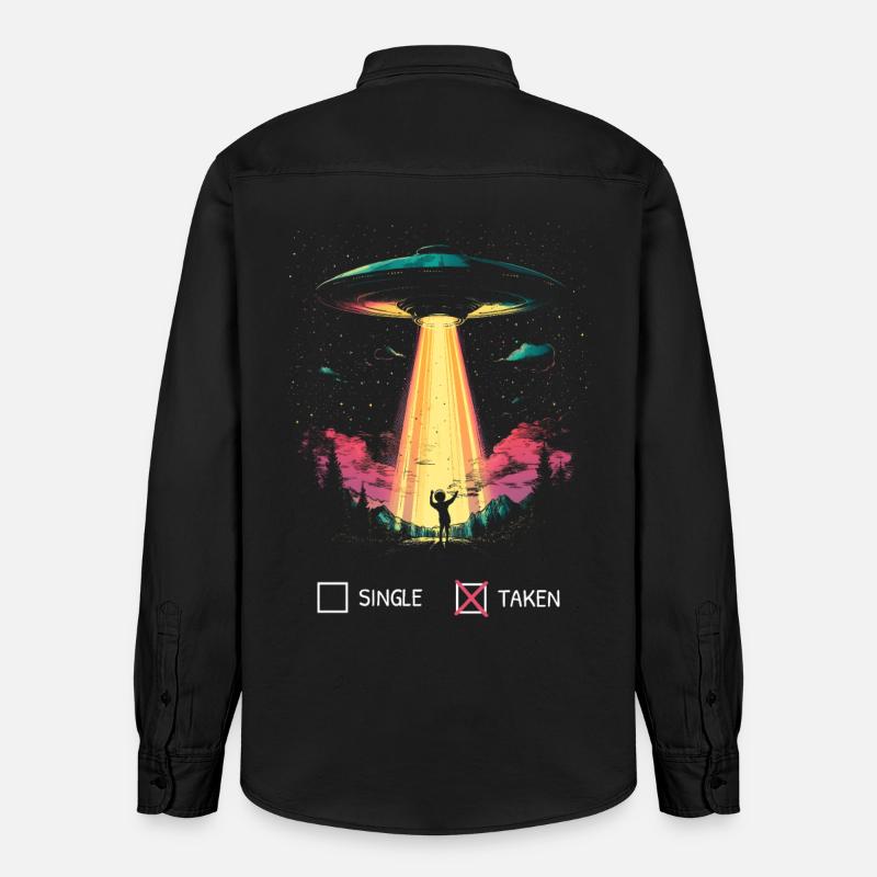 Pardonner la Saint-Valentin Alien-Funny Gift - Chemise unisexe coupe décontractée bio Stanley/Stella - noir délavé