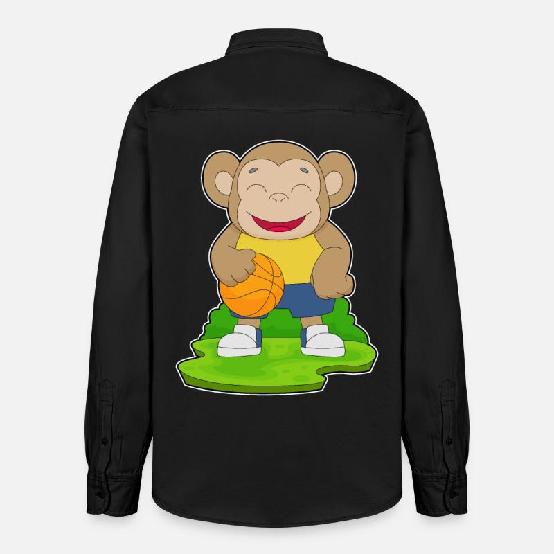 Singe Basketteur Basketteur - Chemise unisexe coupe décontractée bio Stanley/Stella - noir délavé
