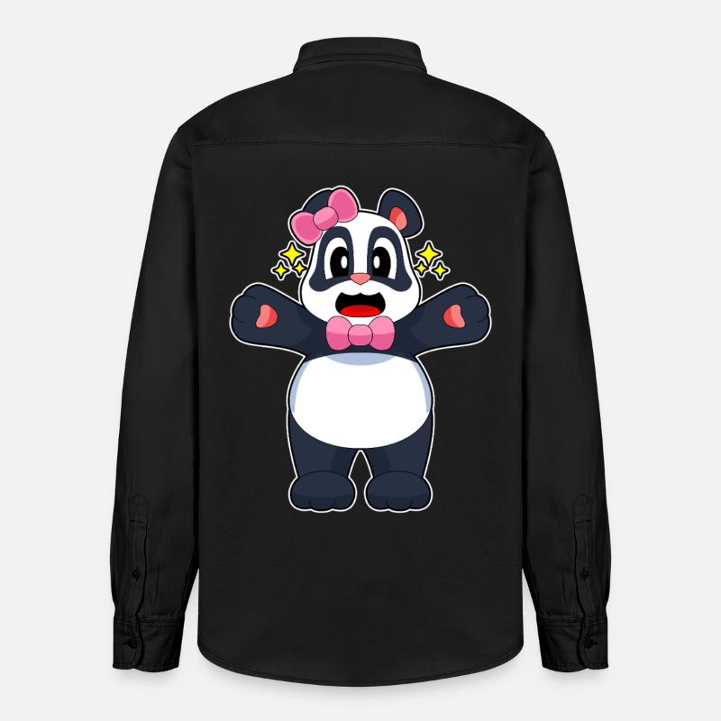 Panda Loop - Relaxed Fit Unisex Organic Shirt by Stanley/Stella - washed black