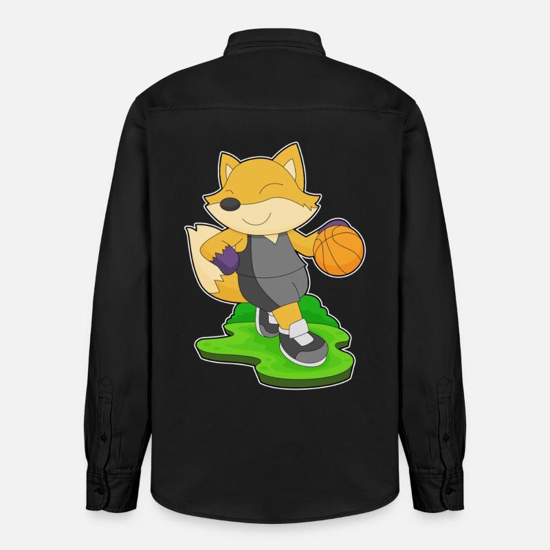 Fox Basketteur Basketteur - Chemise unisexe coupe décontractée bio Stanley/Stella - noir délavé