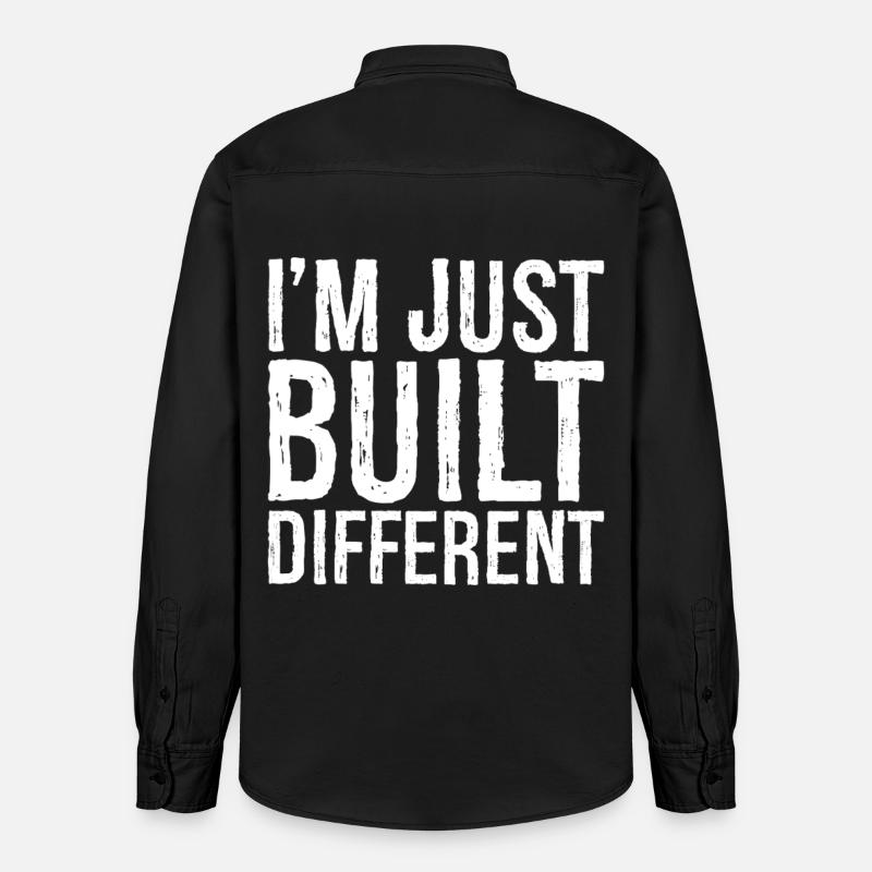 Je suis juste construit différemment - Chemise unisexe coupe décontractée bio Stanley/Stella - noir délavé