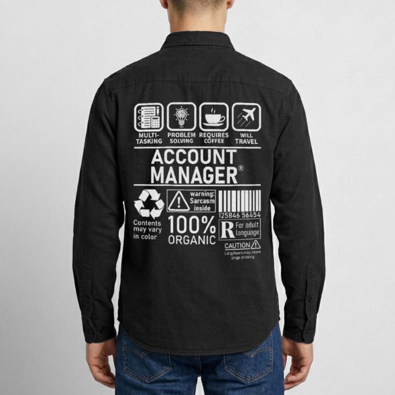 Account Manager Multi Tasking Problem Solving Relaxed Fit Unisex Organic Shirt by Stanley/Stella