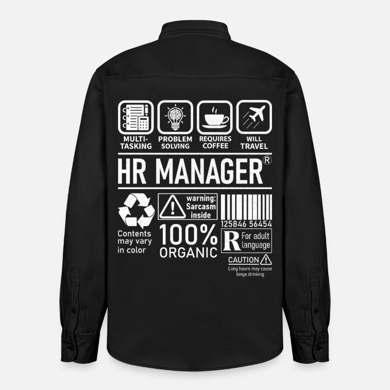 Hr Manager multi tasking problem solving - Relaxed Fit Unisex Organic Hemd von Stanley/Stella - washed Black