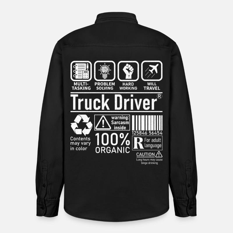 Truck Driver multi tasking problem solving - Relaxed Fit Unisex Organic Shirt by Stanley/Stella - washed black