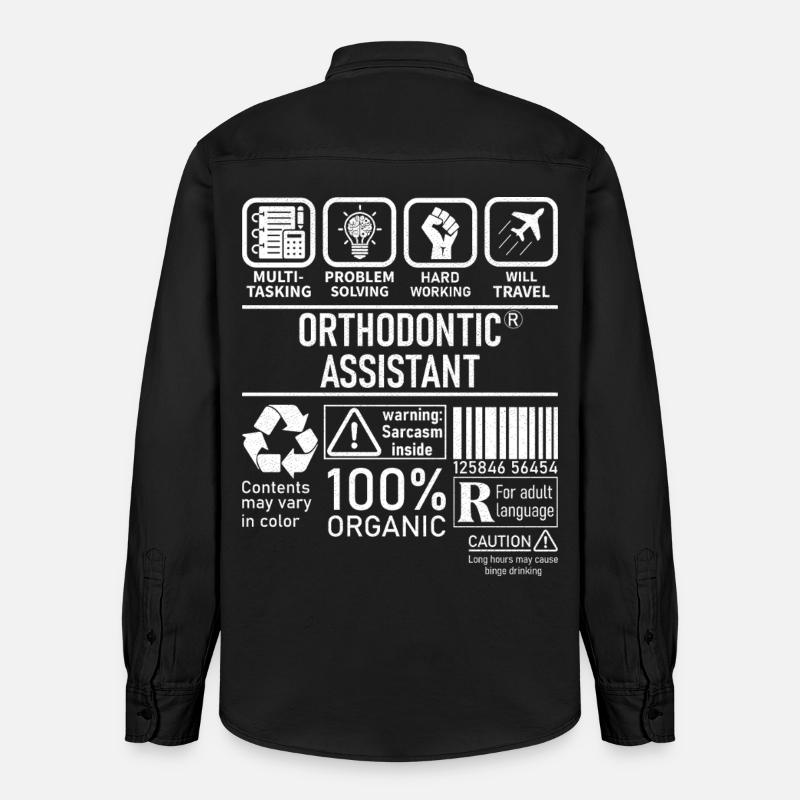 Orthodontic Assistant multi tasking problem - Relaxed Fit Unisex Organic Shirt by Stanley/Stella - washed black