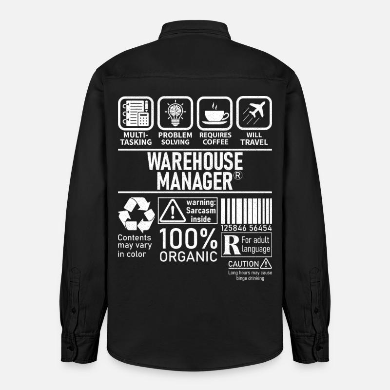 Warehouse Manager multi tasking problem solving - Relaxed Fit Unisex Organic Hemd von Stanley/Stella - washed Black