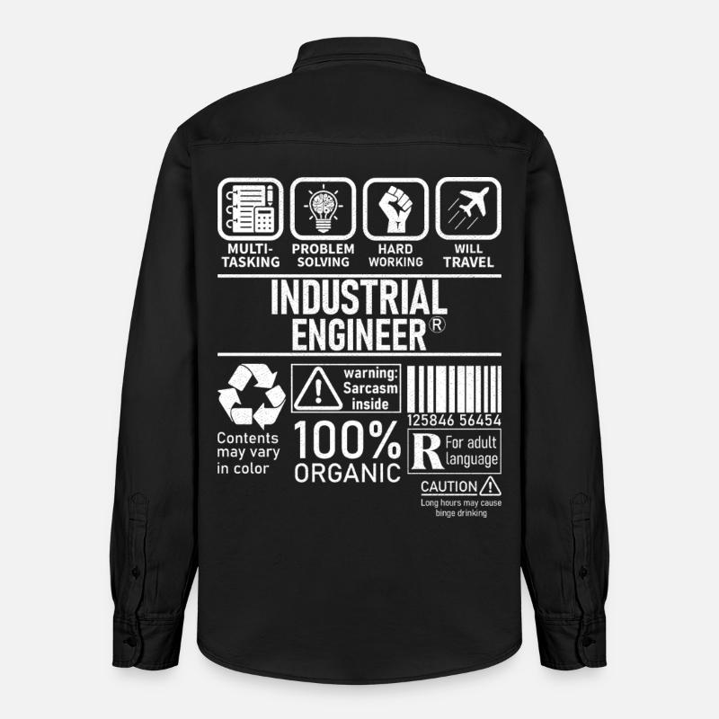 Industrial Engineer multi tasking problem solving - Relaxed Fit Unisex Organic Hemd von Stanley/Stella - washed Black