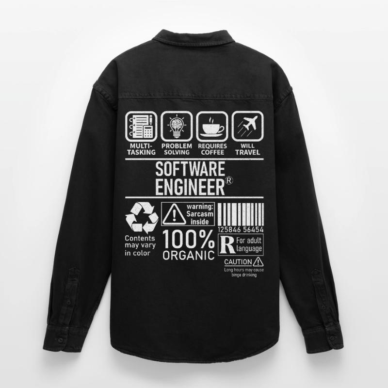 Software Engineer multi tasking problem solving Relaxed Fit Unisex Organic Hemd von Stanley/Stella
