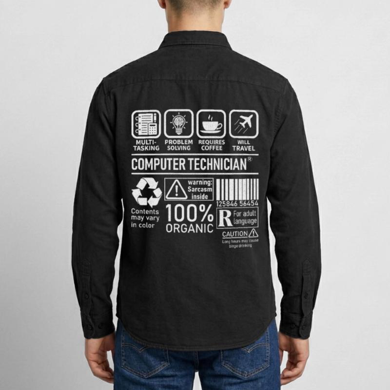 Computer Technician multi tasking problem solving Relaxed Fit Unisex Organic Hemd von Stanley/Stella