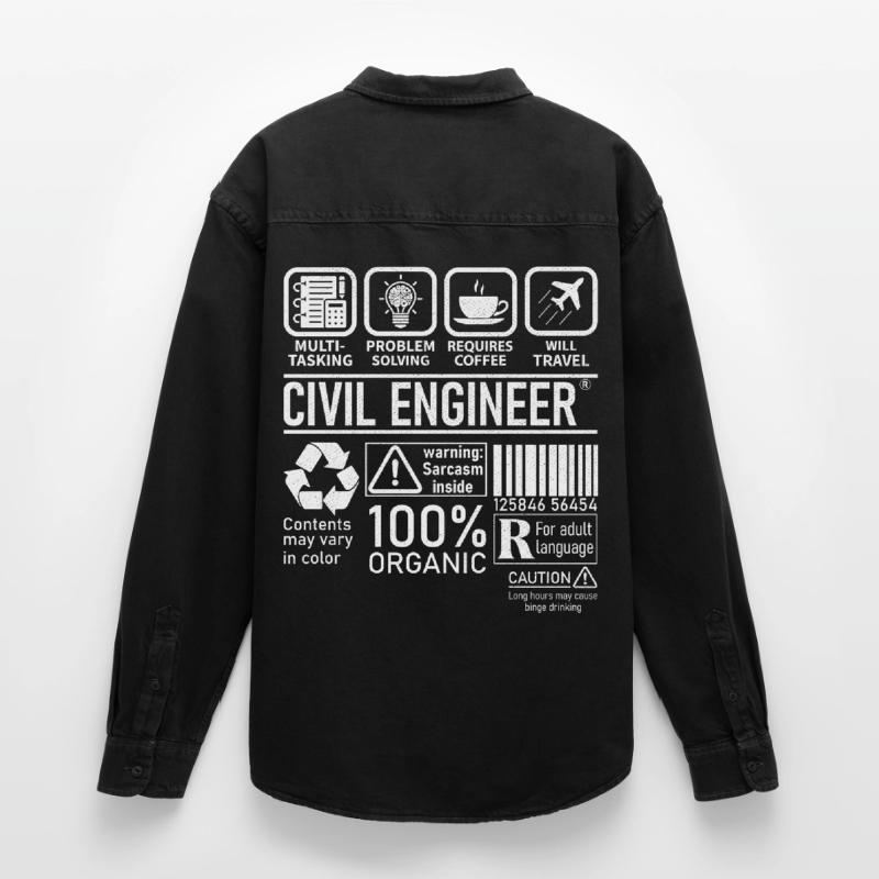 Civil Engineer multi tasking problem solving Relaxed Fit Unisex Organic Shirt by Stanley/Stella