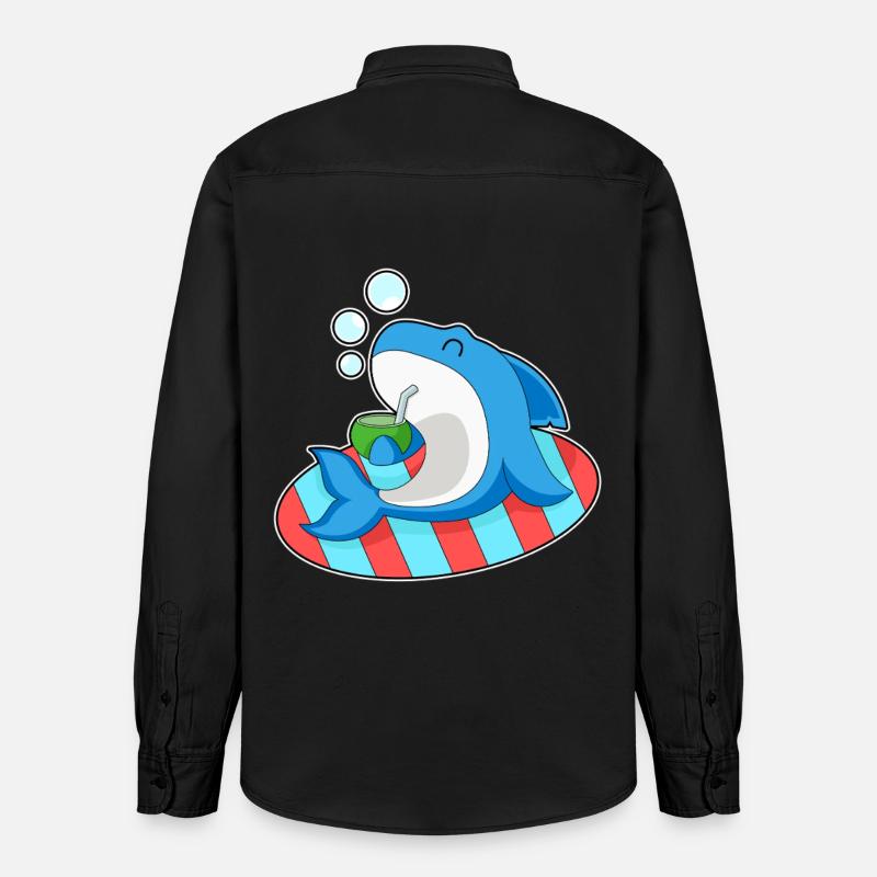 Requin Été Noix de - Chemise unisexe coupe décontractée bio Stanley/Stella - noir délavé