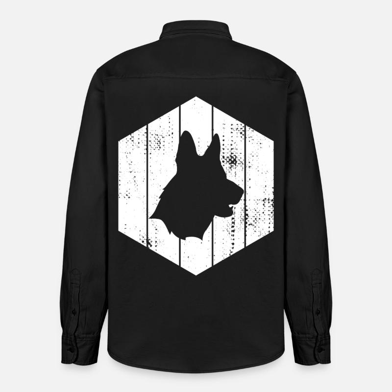 Deutscher Schäferhund - Relaxed Fit Unisex Organic Hemd von Stanley/Stella - washed Black