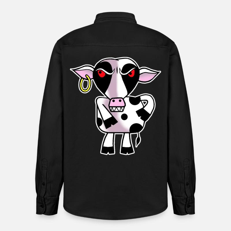 Vache en colère - Chemise unisexe coupe décontractée bio Stanley/Stella - noir délavé