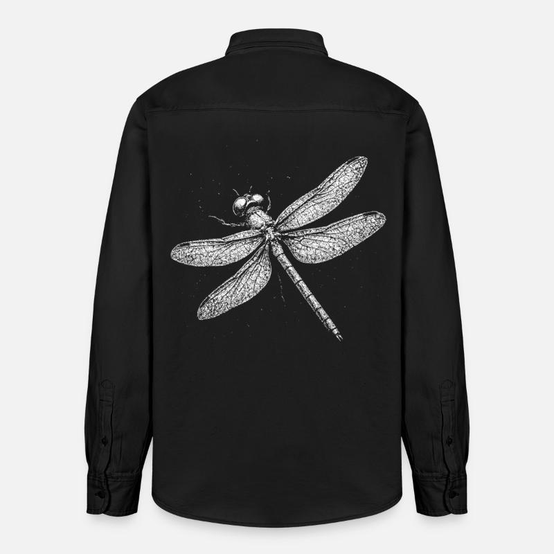Dragonfly - Relaxed Fit Unisex Organic Shirt by Stanley/Stella - washed black