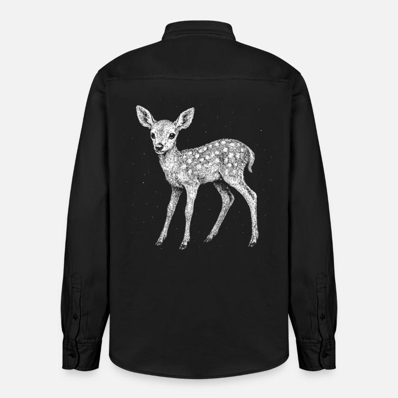 Fawn - Relaxed Fit Unisex Organic Shirt by Stanley/Stella - washed black