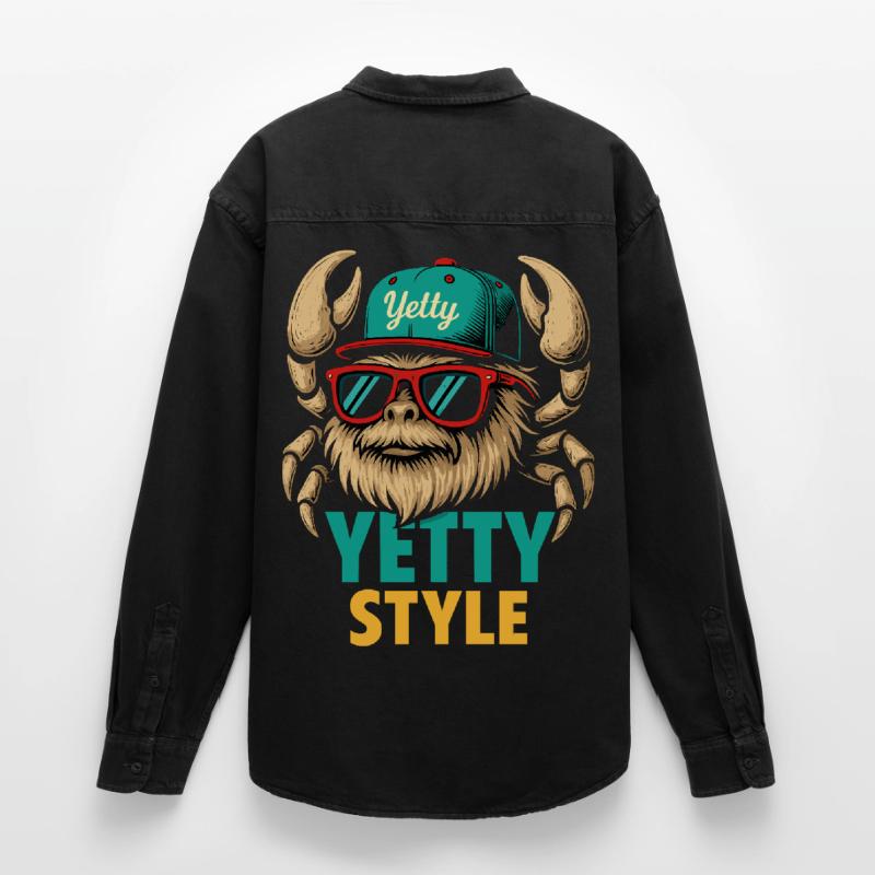 Graphisme Yeti Style Yetty Chemise unisexe coupe décontractée bio Stanley/Stella