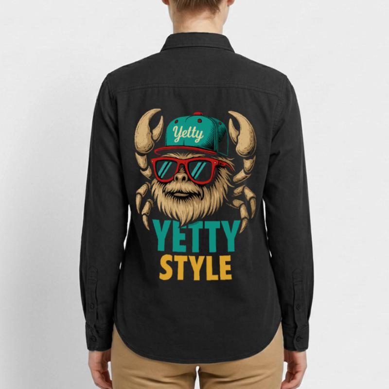 Graphisme Yeti Style Yetty Chemise unisexe coupe décontractée bio Stanley/Stella