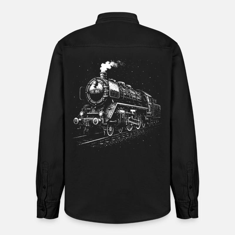 Géant d’acier la nuit - Chemise unisexe coupe décontractée bio Stanley/Stella - noir délavé