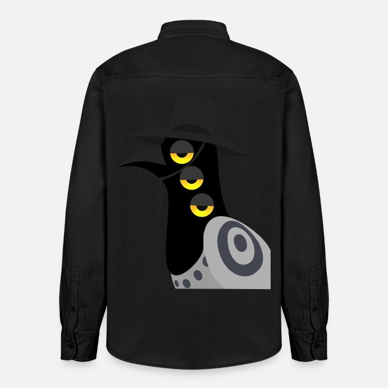 Dämonischer Vogel skeptisch - Relaxed Fit Unisex Organic Hemd von Stanley/Stella - washed Black