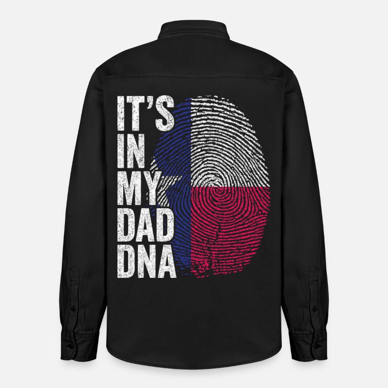 Drapeau Texas Empreinte Papa Texan - Chemise unisexe coupe décontractée bio Stanley/Stella - noir délavé