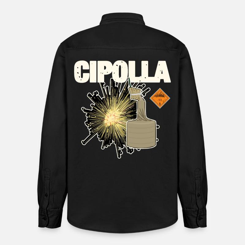 Cipolla Pyro - Koszula unisex luźny krój bio Stanley/Stella - sprany czarny