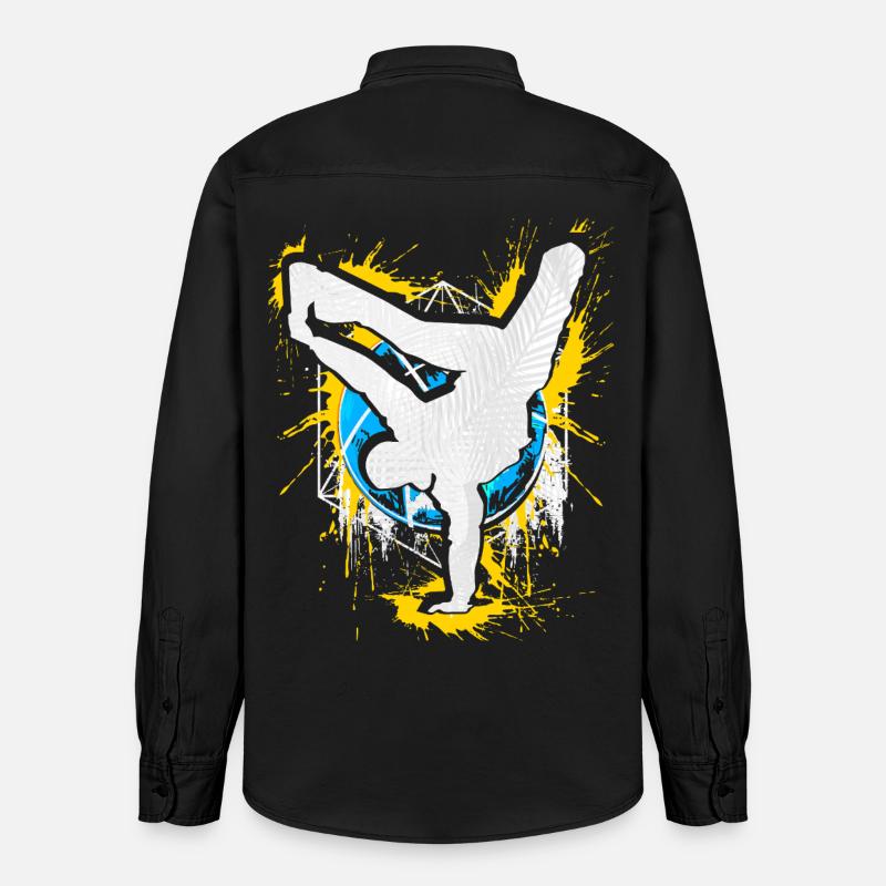 Breakdance Handstand Bboy - B-Boying Breakdancer - Chemise unisexe coupe décontractée bio Stanley/Stella - noir délavé