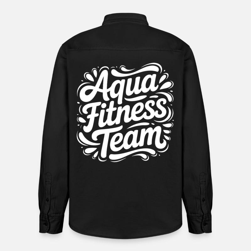 Lettrage d’équipe d’aquaforme - Chemise unisexe coupe décontractée bio Stanley/Stella - noir délavé