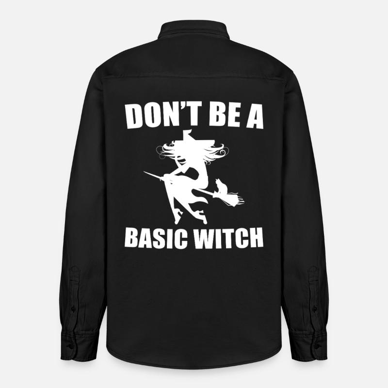 Don't Be A Basic Witch - Relaxed Fit Unisex Organic Shirt by Stanley/Stella - washed black