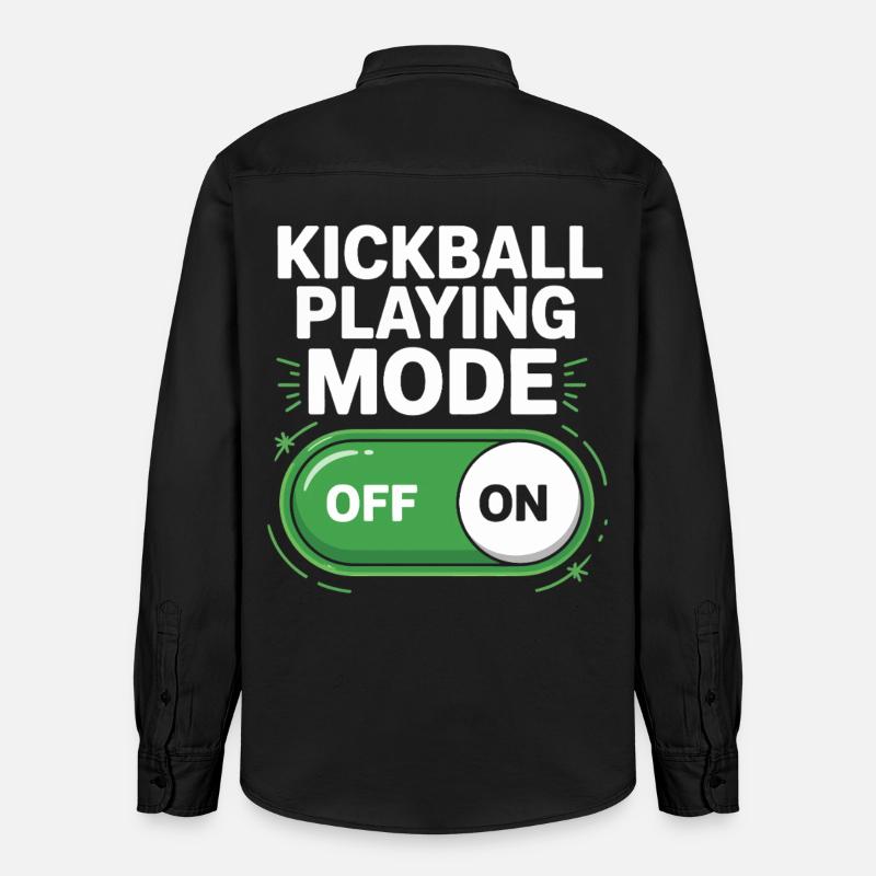 Mode de jeu Kickball activé désactivé - Chemise unisexe coupe décontractée bio Stanley/Stella - noir délavé