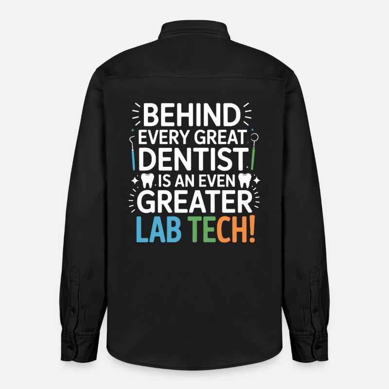 Conception dentaire de Greater Lab Tech - Chemise unisexe coupe décontractée bio Stanley/Stella - noir délavé
