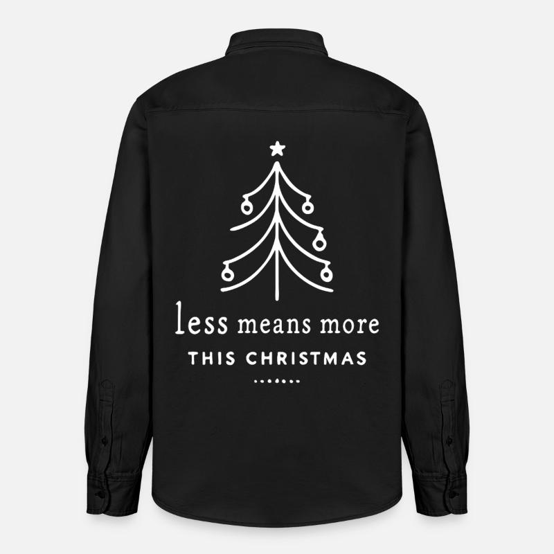 Moins, c’est plus à Noël - Chemise unisexe coupe décontractée bio Stanley/Stella - noir délavé