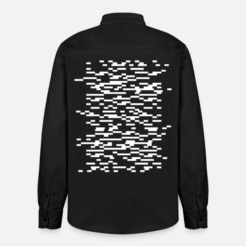 Glitch Waveframes Grille de nuit - Chemise unisexe coupe décontractée bio Stanley/Stella - noir délavé
