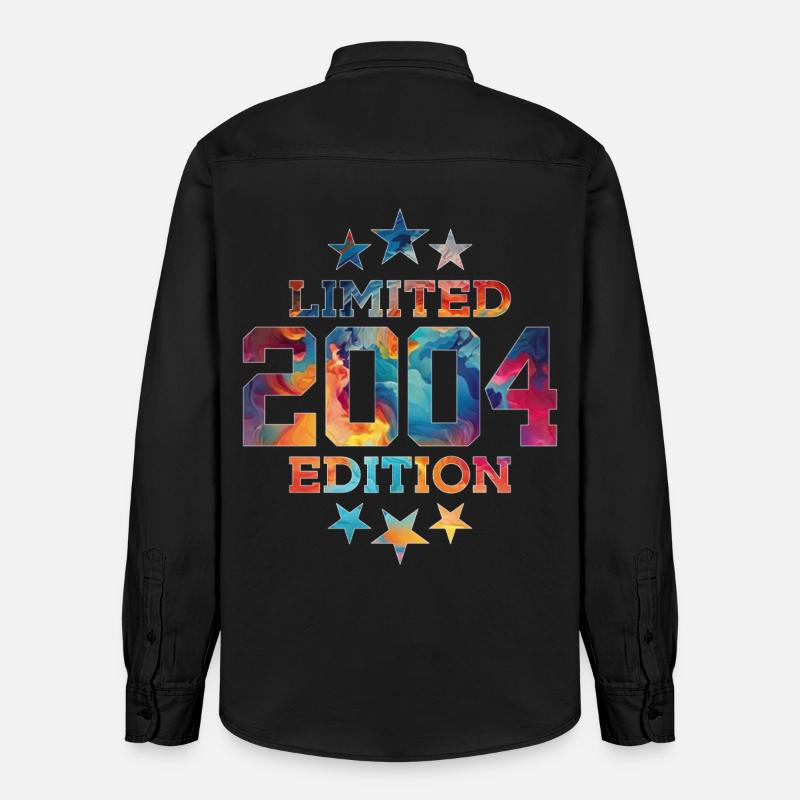 ÉDITION LIMITÉE 2004 22E ANNIVERSAIRE - Chemise unisexe coupe décontractée bio Stanley/Stella - noir délavé