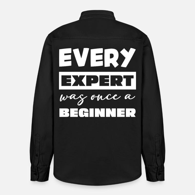 Jeder Experte war einst Anfänger - Relaxed Fit Unisex Organic Hemd von Stanley/Stella - washed Black