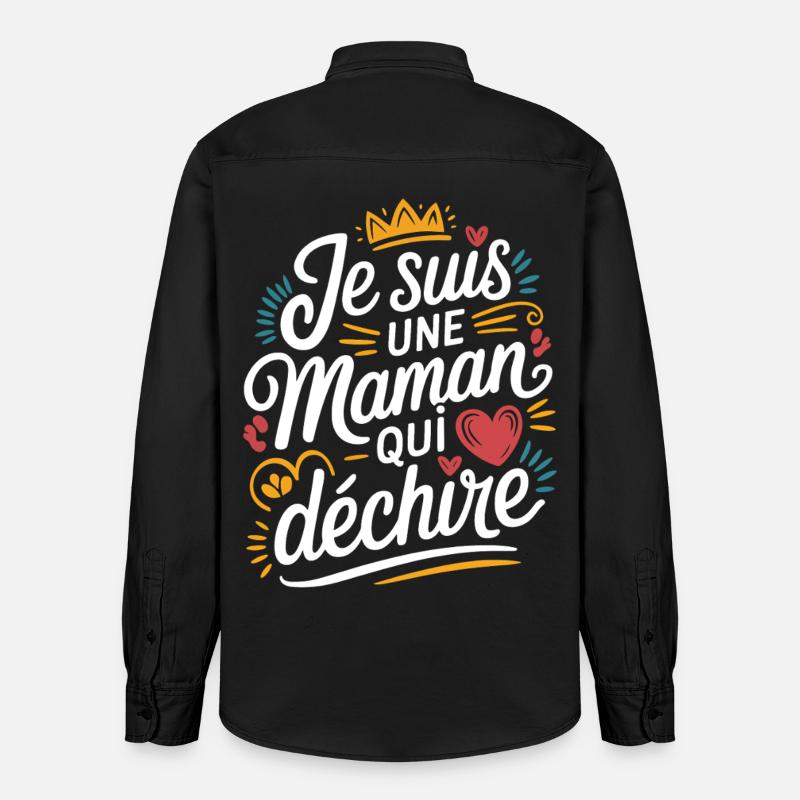 Ich bin eine Killer-Mutter - Relaxed Fit Unisex Organic Hemd von Stanley/Stella - washed Black